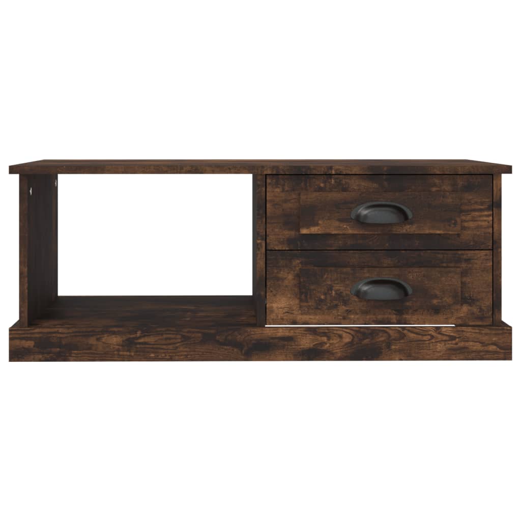 vidaXL Coffee Table Smoked Oak 90x50x35 cm Engineered Wood 6