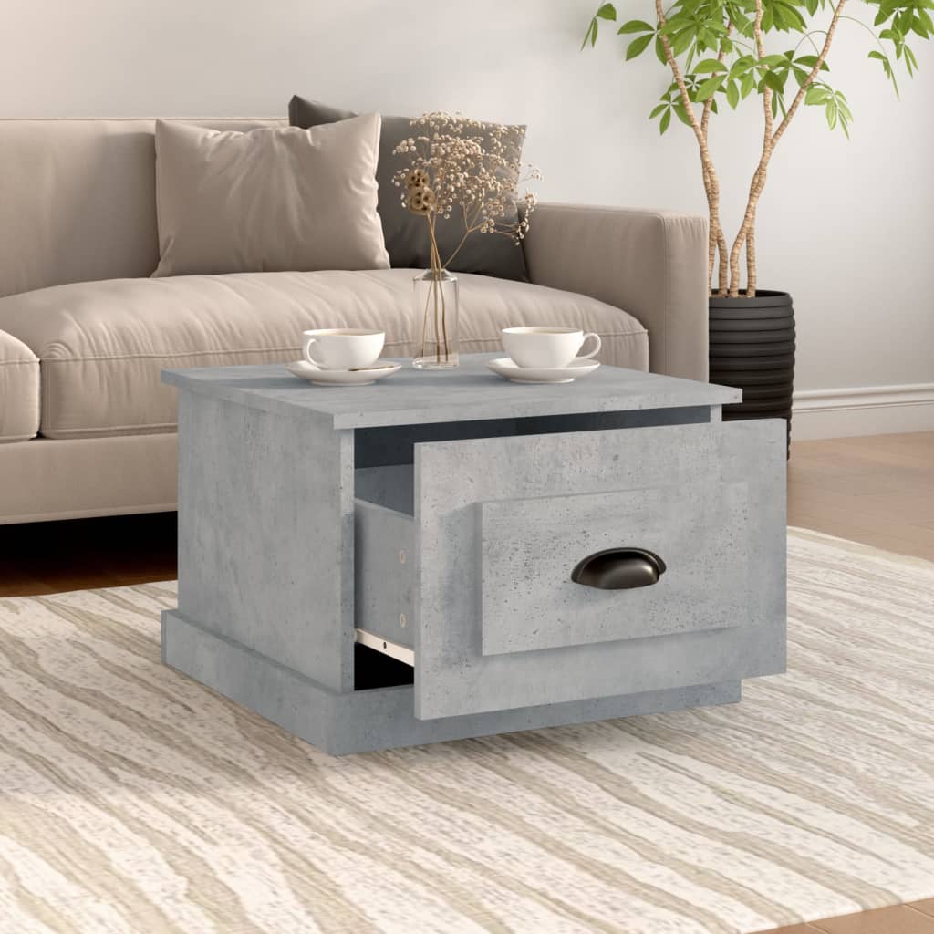 vidaXL Coffee Table Concrete Grey 50x50x35 cm Engineered Wood 3