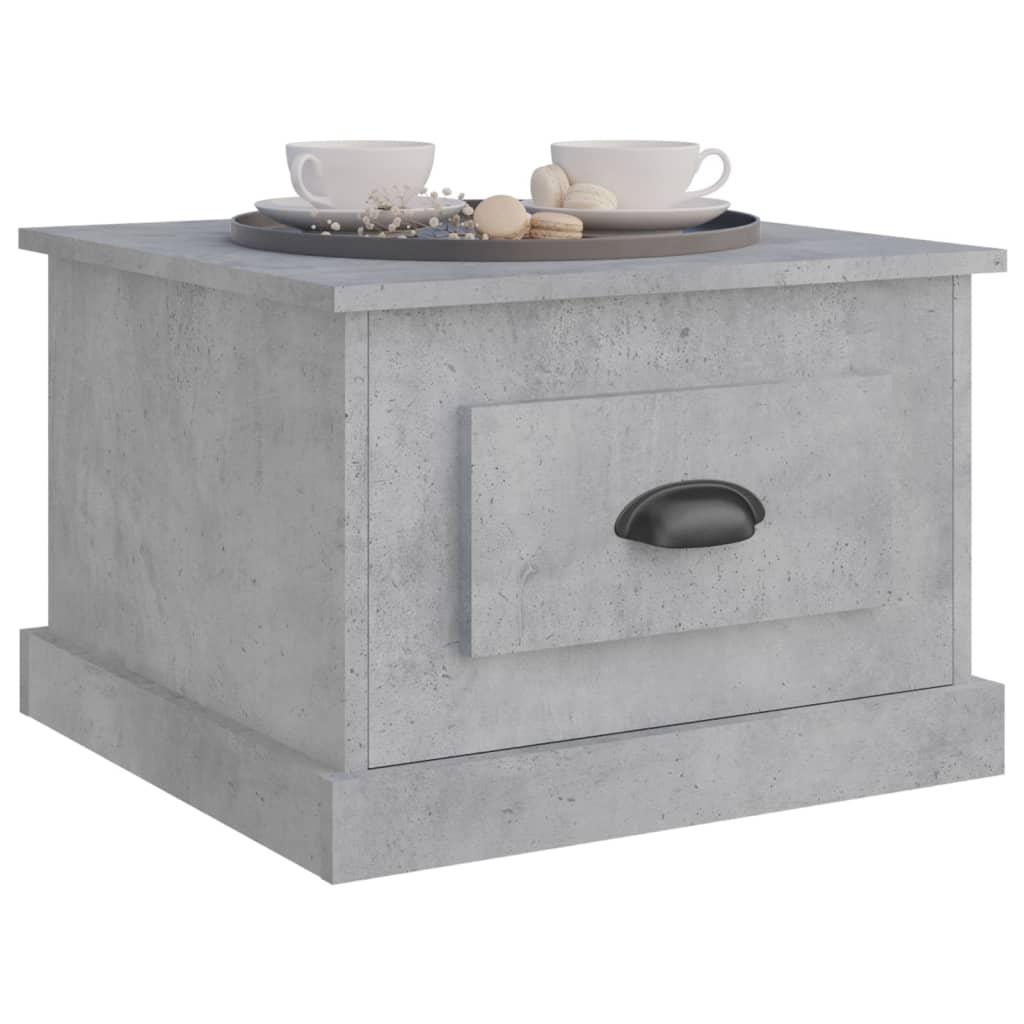 vidaXL Coffee Table Concrete Grey 50x50x35 cm Engineered Wood 4