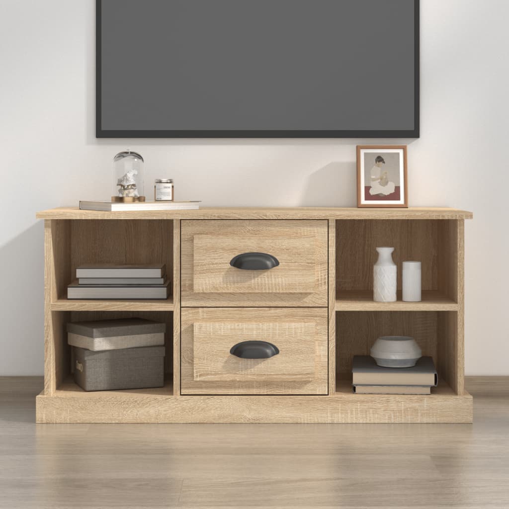 vidaXL TV Cabinet Sonoma Oak 99.5x35.5x48 cm Engineered Wood 1