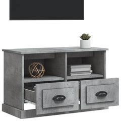 vidaXL TV Cabinet Concrete Grey 80x35x50 cm Engineered Wood 4