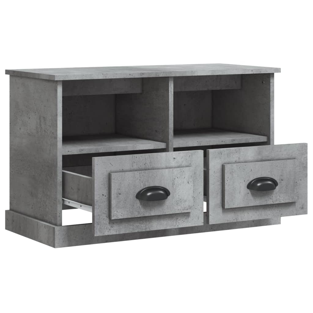 vidaXL TV Cabinet Concrete Grey 80x35x50 cm Engineered Wood 6