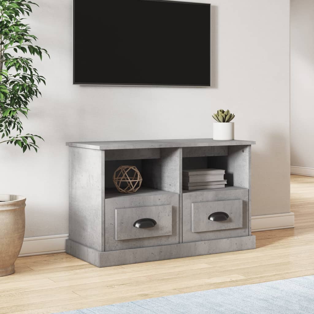 vidaXL TV Cabinet Concrete Grey 80x35x50 cm Engineered Wood 1