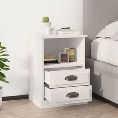 vidaXL Bedside Cabinet White 43x36x60 cm 3