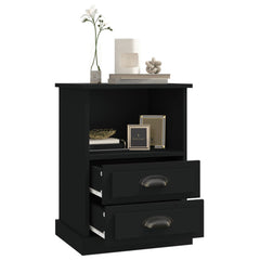 vidaXL Bedside Cabinets 2 pcs Black 43x36x60 cm 5
