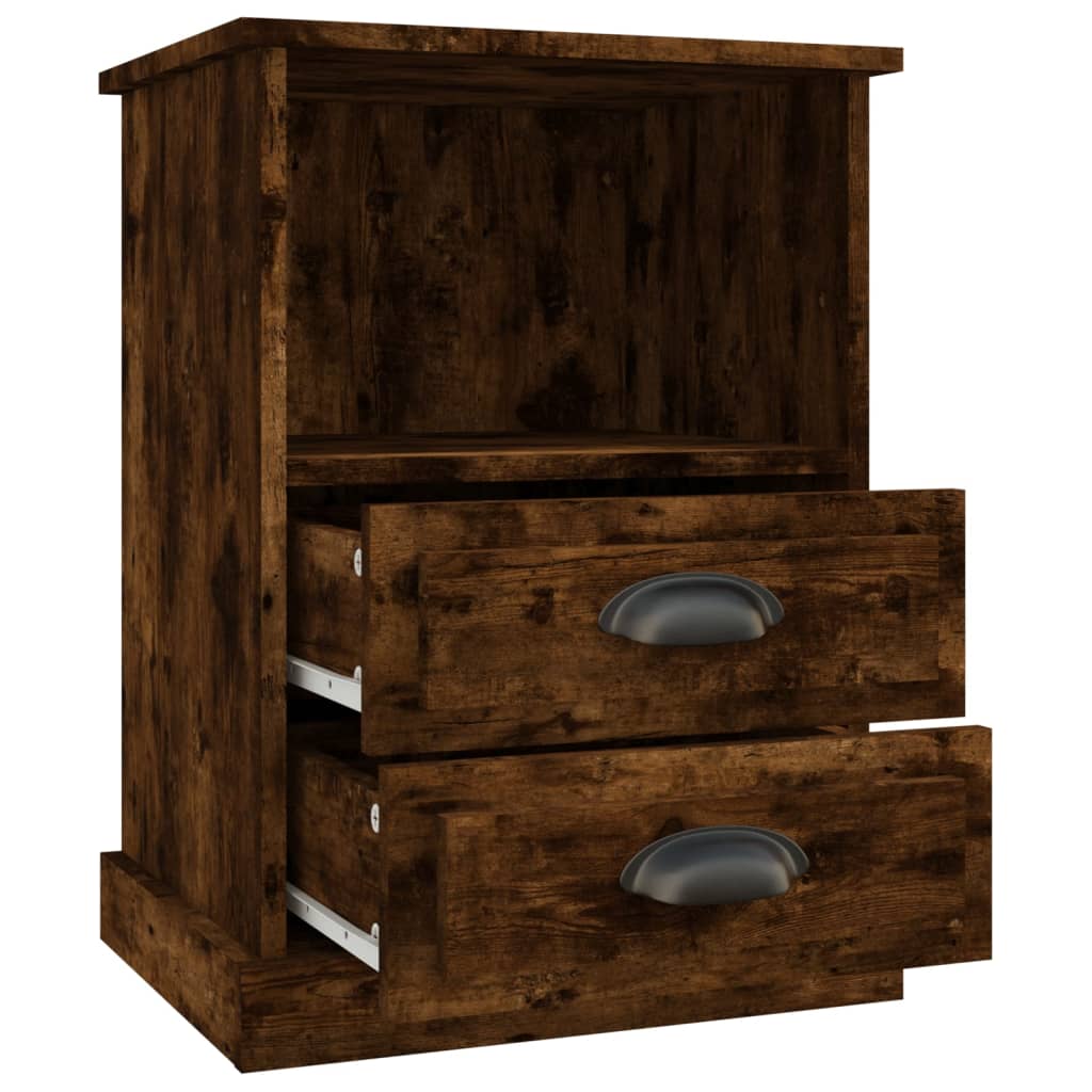 vidaXL Bedside Cabinet Smoked Oak 43x36x60 cm 5