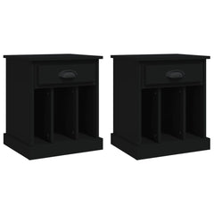 vidaXL Bedside Cabinets 2 pcs Black 43x36x50 cm 2