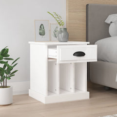 vidaXL Bedside Cabinets 2 pcs High Gloss White 43x36x50 cm 3