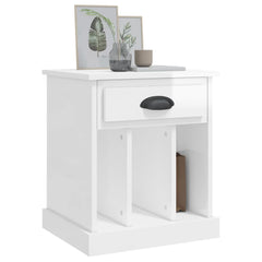 vidaXL Bedside Cabinets 2 pcs High Gloss White 43x36x50 cm 4