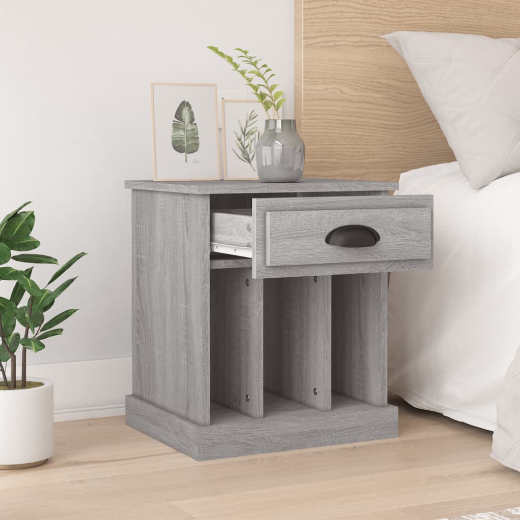 vidaXL Bedside Cabinets 2 pcs Grey Sonoma 43x36x50 cm 3