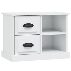 vidaXL Bedside Cabinet High Gloss White 60x35.5x45 cm 2