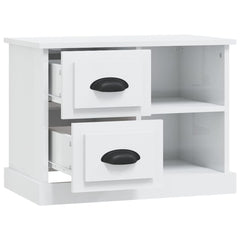 vidaXL Bedside Cabinet High Gloss White 60x35.5x45 cm 6