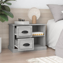 vidaXL Bedside Cabinet Grey Sonoma 60x35.5x45 cm 3