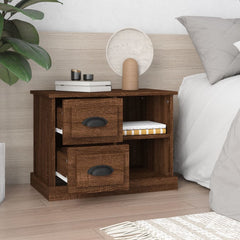 vidaXL Bedside Cabinet Brown Oak 60x35.5x45 cm 3