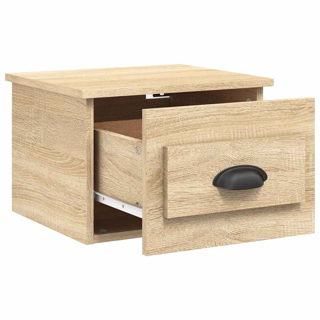 vidaXL Wall-mounted Bedside Cabinets 2 pcs Sonoma Oak 41.5x36x28cm 6