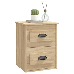 vidaXL Wall-mounted Bedside Cabinet Sonoma Oak 41.5x36x53cm 4