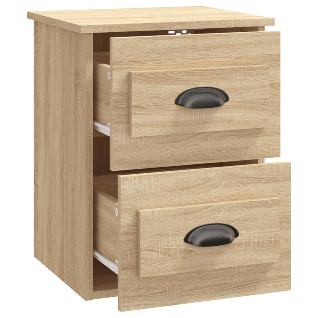 vidaXL Wall-mounted Bedside Cabinet Sonoma Oak 41.5x36x53cm 6