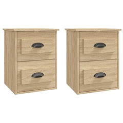 vidaXL Wall-mounted Bedside Cabinets 2 pcs Sonoma Oak 41.5x36x53cm 2