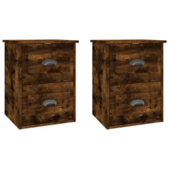 vidaXL Wall-mounted Bedside Cabinets 2 pcs Smoked Oak 41.5x36x53cm 2