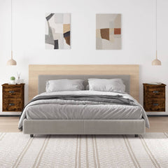 vidaXL Wall-mounted Bedside Cabinets 2 pcs Smoked Oak 41.5x36x53cm 3