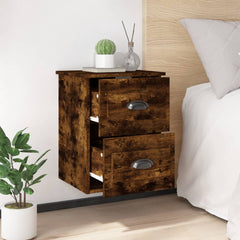 vidaXL Wall-mounted Bedside Cabinets 2 pcs Smoked Oak 41.5x36x53cm 4