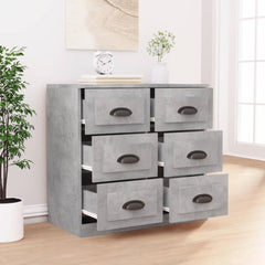 vidaXL Sideboard Concrete Grey 70x35.5x67.5 cm Engineered Wood 3