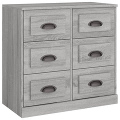 vidaXL Sideboard Grey Sonoma 70x35.5x67.5 cm Engineered Wood 2