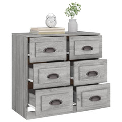 vidaXL Sideboard Grey Sonoma 70x35.5x67.5 cm Engineered Wood 5