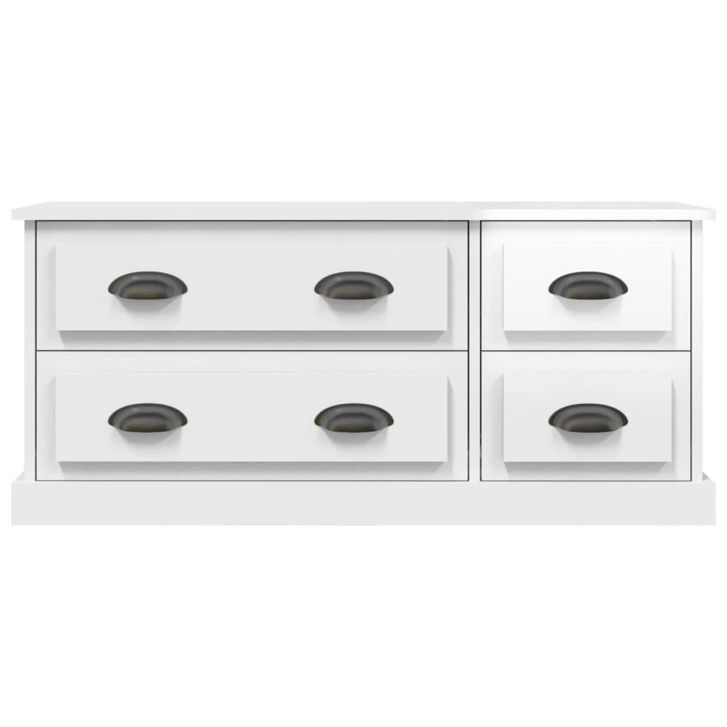 vidaXL TV Cabinet High Gloss White 100x35.5x45 cm Engineered Wood 6