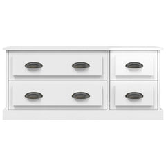vidaXL TV Cabinet High Gloss White 100x35.5x45 cm Engineered Wood 6