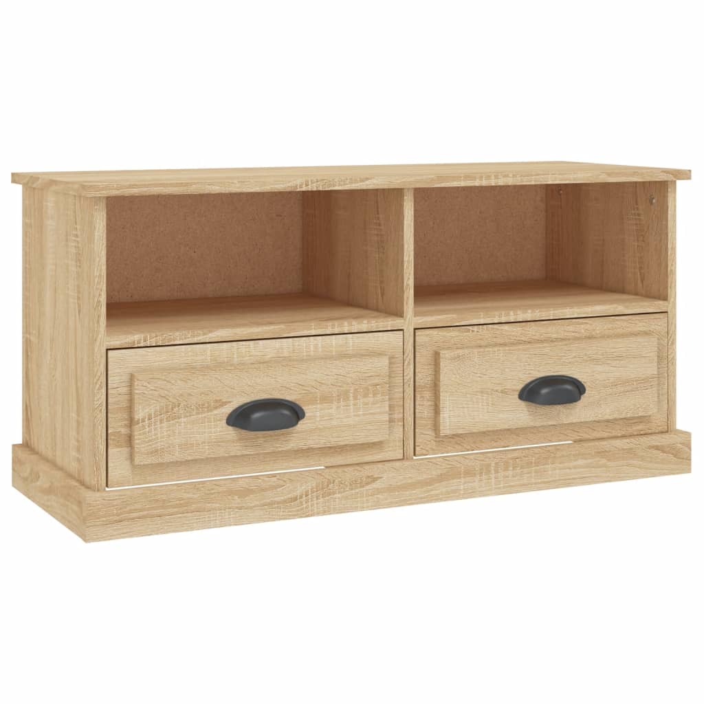 vidaXL TV Cabinet Sonoma Oak 93x35.5x45 cm Engineered Wood 2