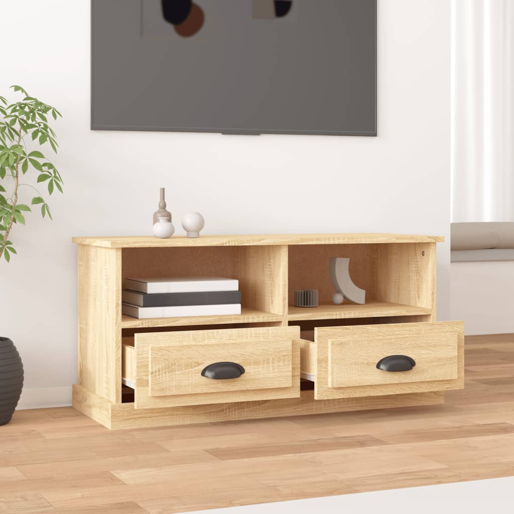 vidaXL TV Cabinet Sonoma Oak 93x35.5x45 cm Engineered Wood 3