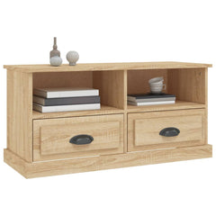 vidaXL TV Cabinet Sonoma Oak 93x35.5x45 cm Engineered Wood 4