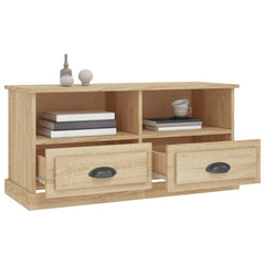 vidaXL TV Cabinet Sonoma Oak 93x35.5x45 cm Engineered Wood 5