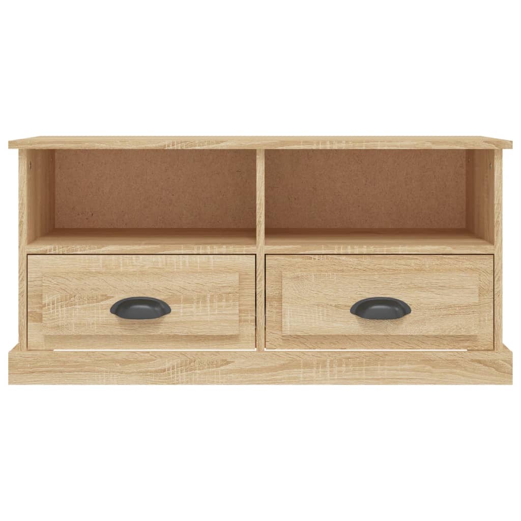 vidaXL TV Cabinet Sonoma Oak 93x35.5x45 cm Engineered Wood 6