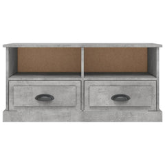 vidaXL TV Cabinet Concrete Grey 93x35.5x45 cm Engineered Wood 6