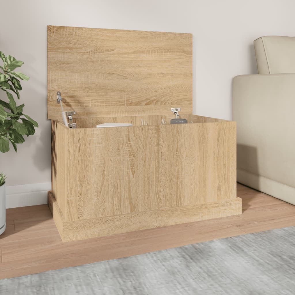 vidaXL Storage Box Sonoma Oak 70x40x38 cm Engineered Wood 1