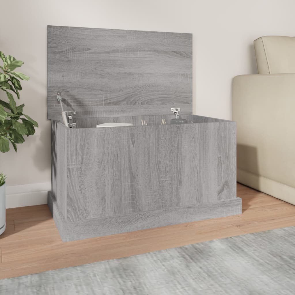 vidaXL Storage Box Grey Sonoma 70x40x38 cm Engineered Wood 1