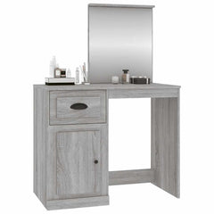 vidaXL Dressing Table with Mirror Grey Sonona 90x50x132.5 cm Engineered Wood 4