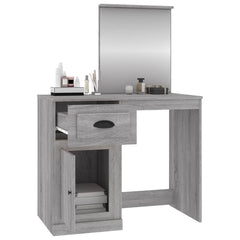 vidaXL Dressing Table with Mirror Grey Sonona 90x50x132.5 cm Engineered Wood 5