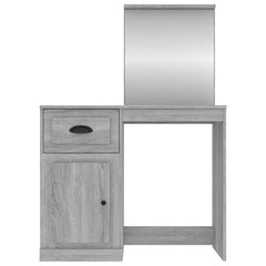 vidaXL Dressing Table with Mirror Grey Sonona 90x50x132.5 cm Engineered Wood 6