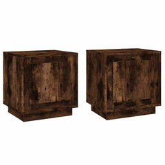 vidaXL Bedside Cabinets 2 pcs Smoked Oak 44x35x45 cm Engineered Wood 2