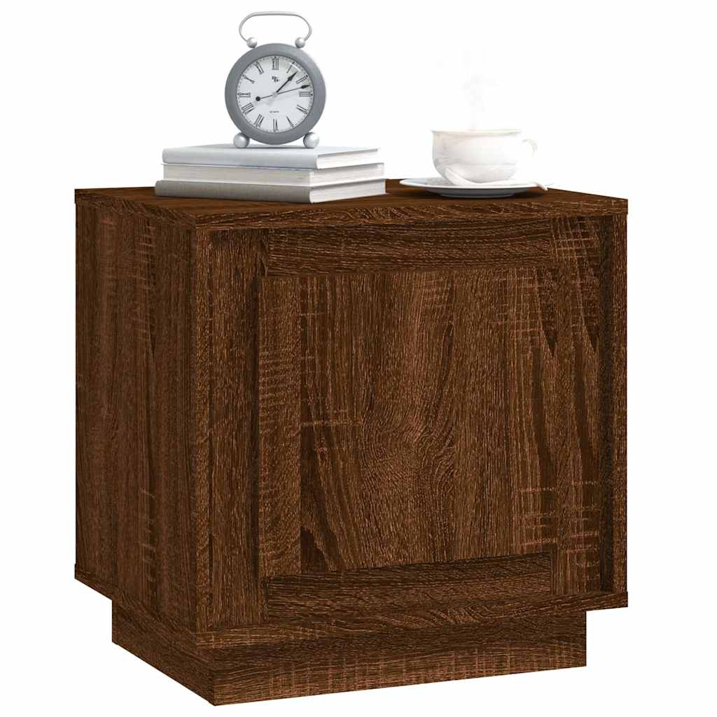 vidaXL Bedside Cabinets 2 pcs Brown Oak 44x35x45 cm Engineered Wood 4