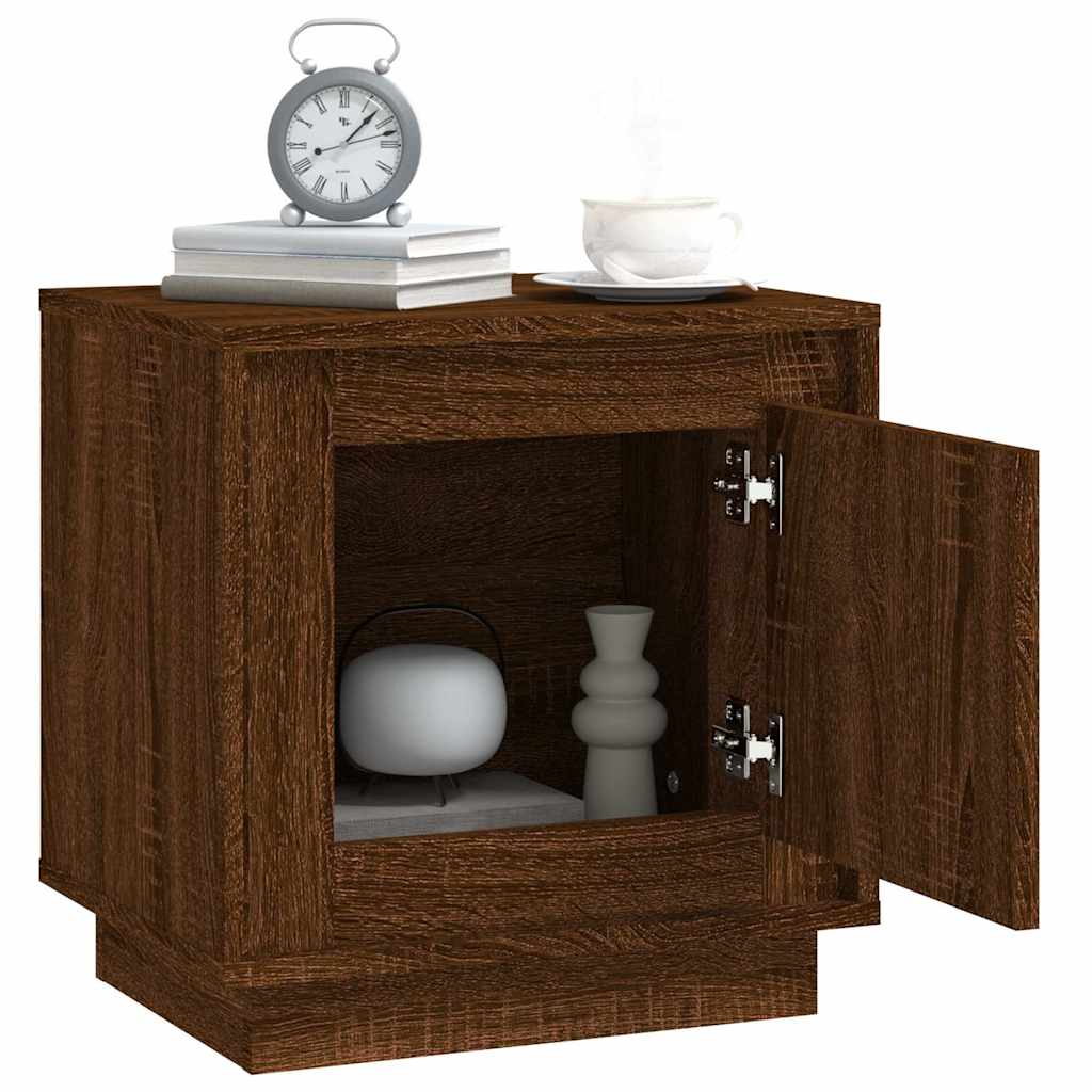 vidaXL Bedside Cabinets 2 pcs Brown Oak 44x35x45 cm Engineered Wood 5