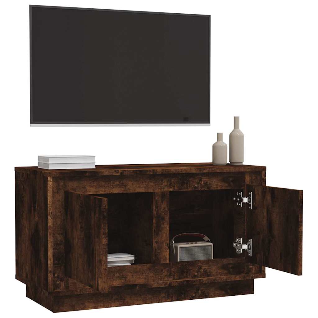 vidaXL TV Cabinet | Smoked Oak | Engineered Wood | Compact | TV Cabinet 5