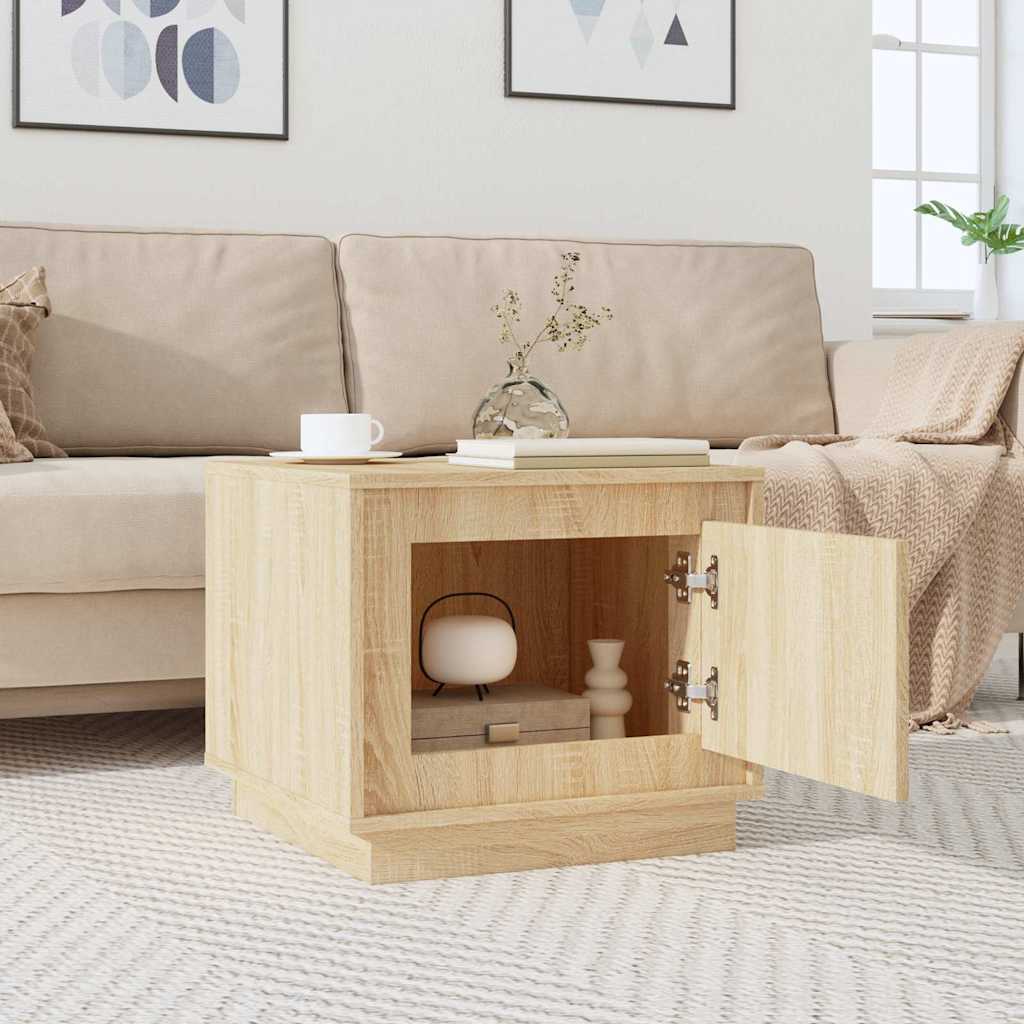 vidaXL Coffee Table Sonoma Oak 51x50x44 cm Engineered Wood 3