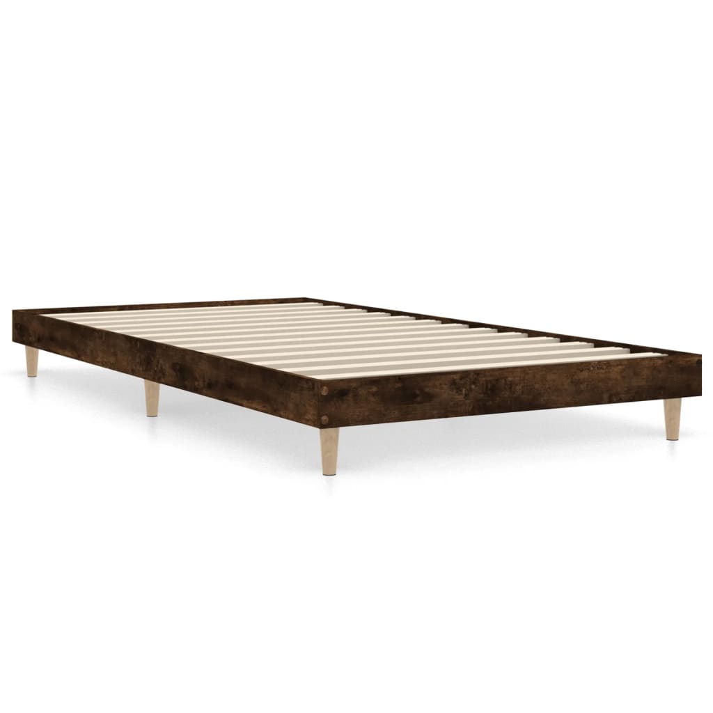 Bed Frame without Mattress Engineered Wood Length 200 cm Smoked oak 100 cm