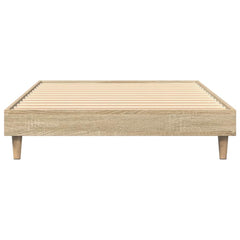 vidaXL Bed Frame without Mattress Sonoma Oak 75x190 cm Small Single Engineered Wood 5