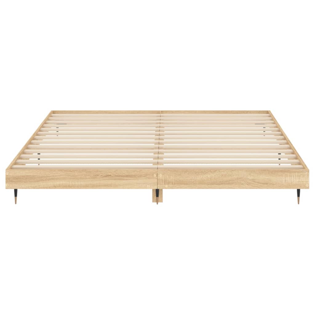 vidaXL Bed Frame without Mattress Sonoma Oak 120x200 cm Engineered Wood 6