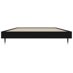 Bed Frame without Mattress 90x200 cm Engineered Wood Black
